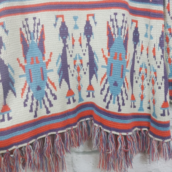 Heritage 1981 Open Front Long Boho Cardigan Large - Picture 10 of 11